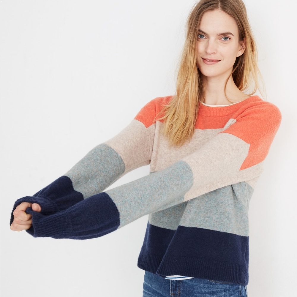 Striped Gladwell Balloon-Sleeve Pullover Sweater - Picture 2 of 6